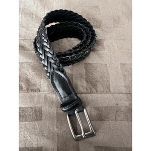 Target Belt Boys XL Black Braided Genuine Leather Casual Dress Fashion